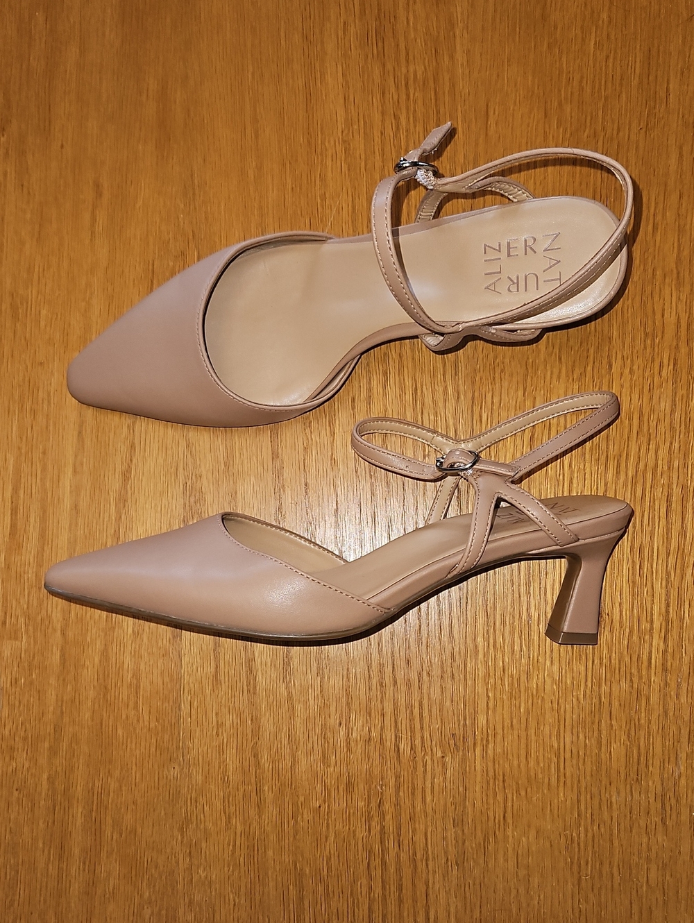 Naturalizer Tara Taupe Pointed-Toe Dress Heels - Nude